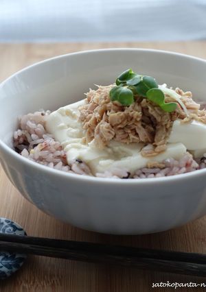 雑穀米と豆腐ツナで簡単私のダイエット丼♪-レシピのメイン写真