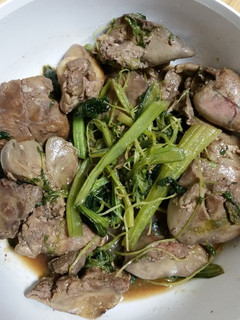 ☺簡単!鶏レバー&小松菜&豆苗炒め☺-レシピのメイン写真