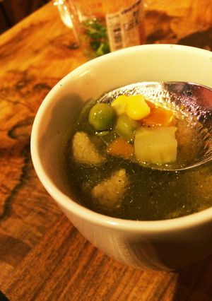 ぷるぷる鶏皮と野菜のとろりんスープ-レシピのメイン写真