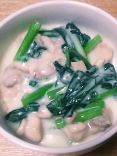 小松菜と鶏肉の中華風クリーム煮-レシピのメイン写真