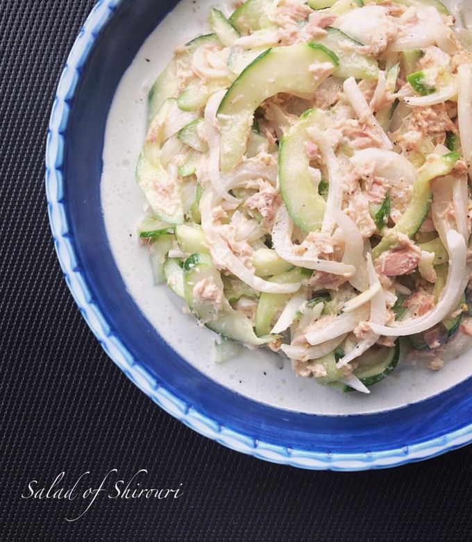 白瓜と玉ねぎのツナマヨサラダ by まる子ママちゃん 【クックパッド