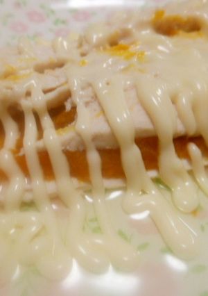 蒸し鶏とかぼちゃ　マヨネーズかけ簡単-レシピのメイン写真