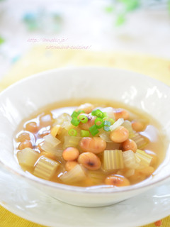 香ばしい☆炒り大豆のシンプルスープ♪-レシピのメイン写真
