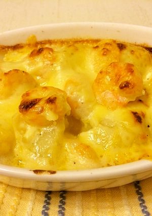 ホワイトソースの海老ポテトグラタン-レシピのメイン写真