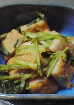 みぶ菜とさつま揚げのごま和え-レシピのメイン写真