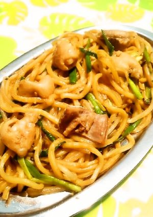 ☺簡単♪味噌ソースでホルモン焼きそば☺-レシピのメイン写真
