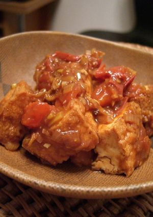 厚揚げとトマトの豆板醤炒め-レシピのメイン写真