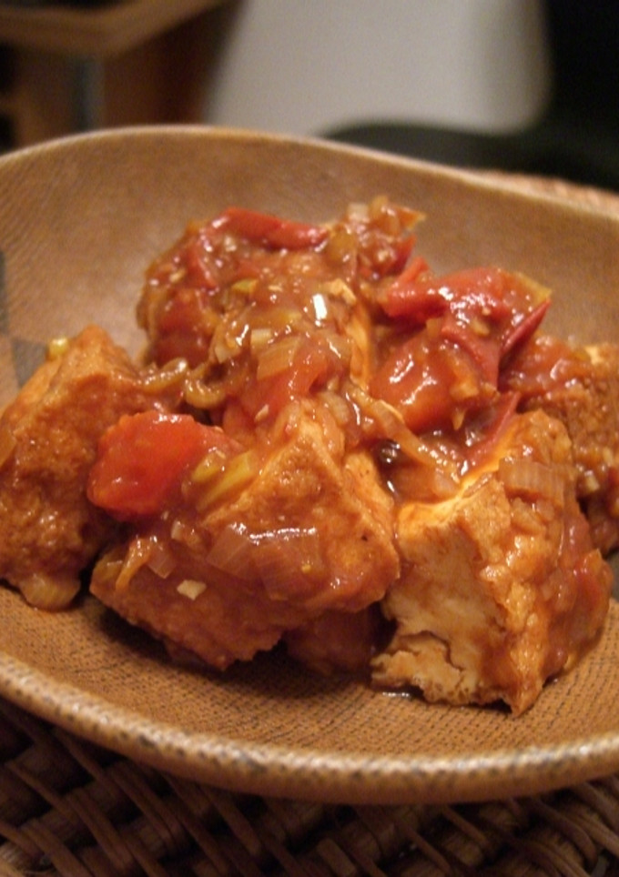 厚揚げとトマトの豆板醤炒め-レシピのメイン写真