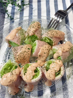ハムとチーズのサラダ風生春巻き-レシピのメイン写真