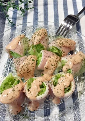 ハムとチーズのサラダ風生春巻き-レシピのメイン写真