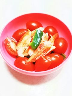 ピーマントマトかにかまサラダ-レシピのメイン写真