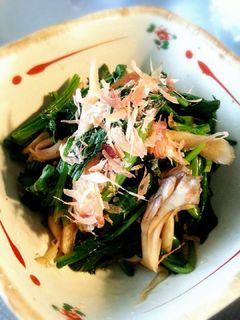 ほうれん草と舞茸のポン酢和え♡-レシピのメイン写真