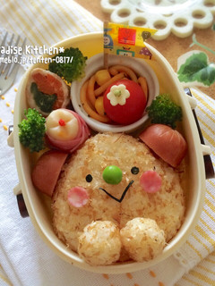 キャラ弁*簡単♪フワフワくまちゃん弁当-レシピのメイン写真