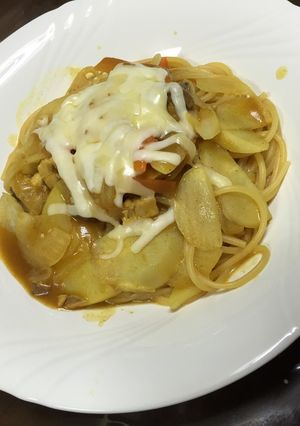 カレー風パスタ-レシピのメイン写真