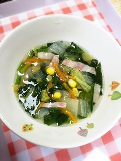 ほうれん草のスープ 給食-レシピのメイン写真