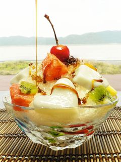 フルーツともちもち豆腐入り白玉かき氷-レシピのメイン写真