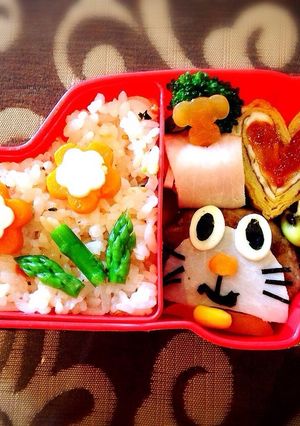 ドラえもんハンバーグ弁当-レシピのメイン写真
