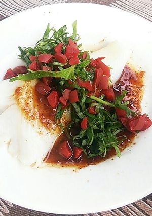 ｶﾘｶﾘ梅と大葉の白身蒸し 時短 レンジ-レシピのメイン写真