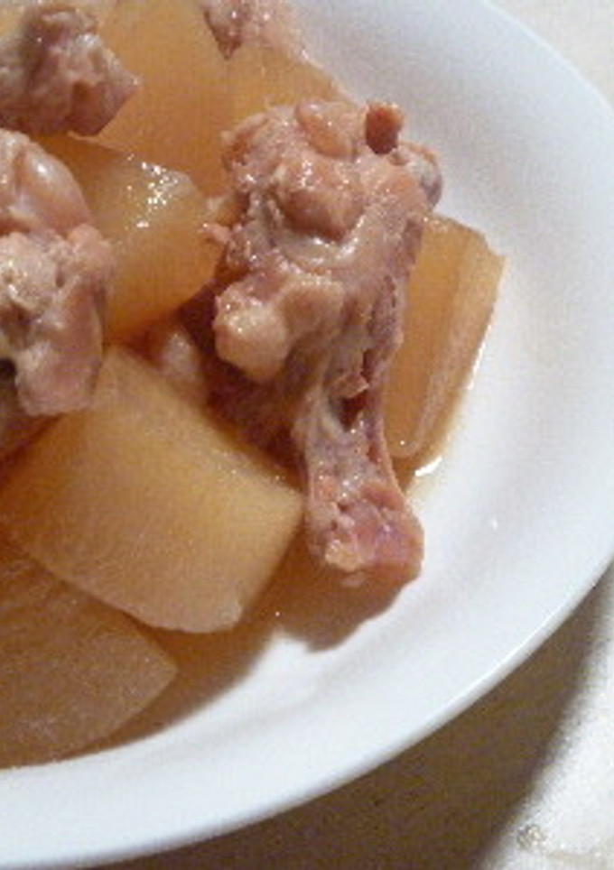 おいしい水で手羽元と大根の煮物-レシピのメイン写真