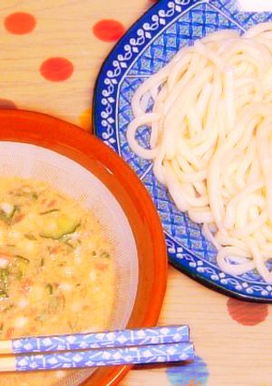 夏においしい！ごまみそ味の冷汁うどん-レシピのメイン写真