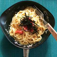 รูปของ クリーミーパスタ♪生たらこ大量消費