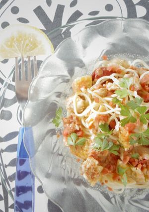 梅香る～＊カリカリ梅チキンの冷製パスタ＊-レシピのメイン写真