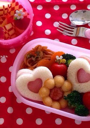 ハートのサンドイッチ弁当 幼稚園-レシピのメイン写真