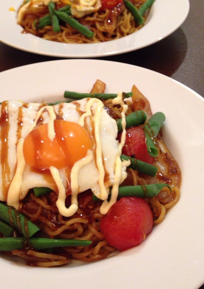 完熟！トマト焼きそば-レシピのメイン写真