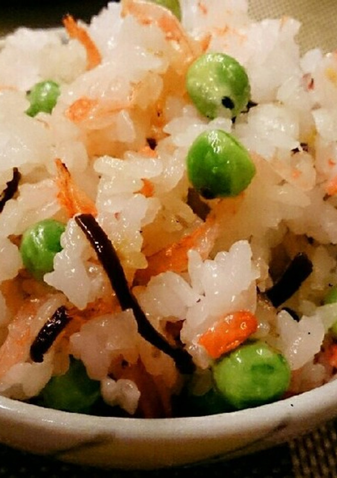 桜えび&塩昆布で ★簡単★ 豆ごはん-レシピのメイン写真