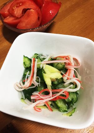 簡単♪キュウリとかにかまの酢の物-レシピのメイン写真