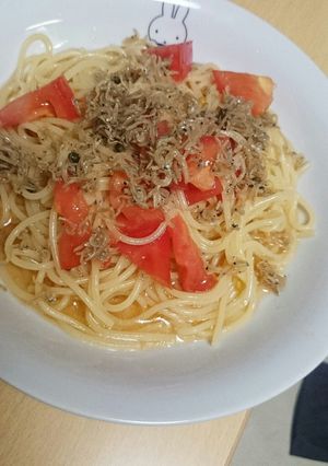 トマトとちりめん山椒の冷製パスタ-レシピのメイン写真