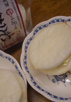 塩せんべいdeアイスサンド-レシピのメイン写真