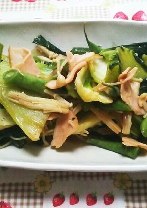 チンゲンサイといんげんの炒め煮-レシピのメイン写真