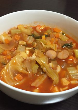 満腹満足！具沢山ミネストローネ-レシピのメイン写真