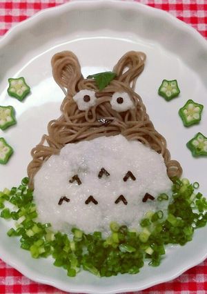 トトロ蕎麦＆オラフ素麺♡孫っちのランチ♡-レシピのメイン写真