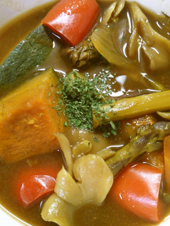 かぼちゃにアスパラ 野菜のカレースープ-レシピのメイン写真