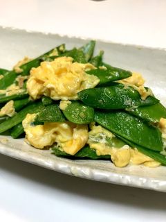 【共働きの15分】絹さやの卵炒め-レシピのメイン写真