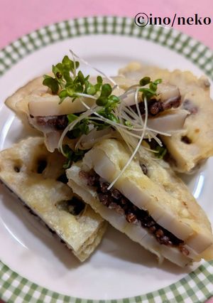 蓮根の高きびはさみ揚げ-レシピのメイン写真