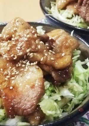【調味料２つ】豚バラブロックのスタミナ丼-レシピのメイン写真