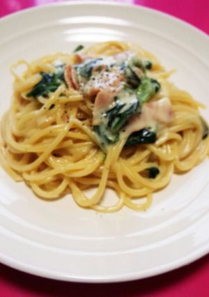 ほうれん草とベーコンの濃厚クリームパスタ-レシピのメイン写真