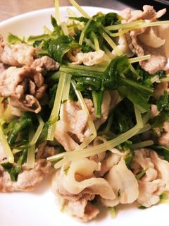 豚肉と水菜のサラダ-レシピのメイン写真
