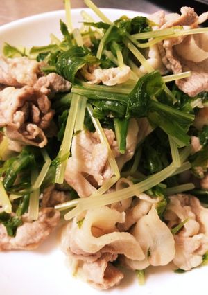 豚肉と水菜のサラダ-レシピのメイン写真