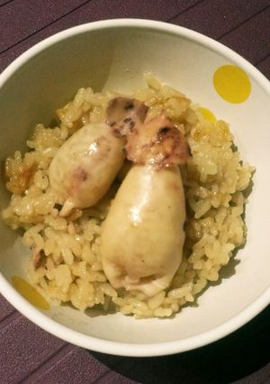 《炊飯器》ちっちゃいイカ飯☆乗せちゃえ飯-レシピのメイン写真