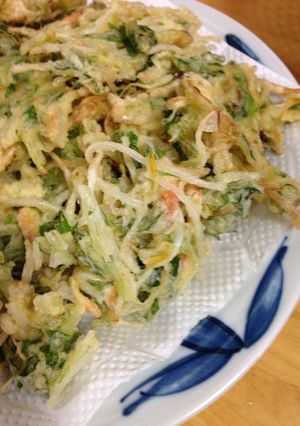 モヤシと水菜、干しエビ入かき揚げ！-レシピのメイン写真