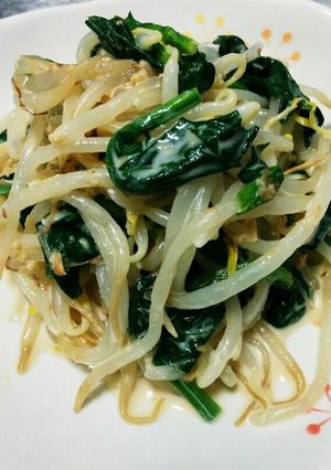 もやしとほうれん草の味噌だれあえ-レシピのメイン写真