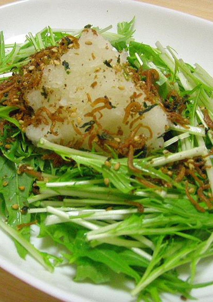 水菜と大根おろしのちりめん山椒サラダ-レシピのメイン写真