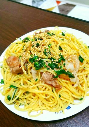 豚肉とネギのずぼらパスタ-レシピのメイン写真