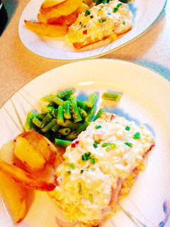 サーモンのマヨマスタード野菜ソース-レシピのメイン写真