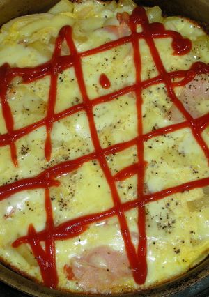とろ～り！チーズのオープンオムレツ？-レシピのメイン写真