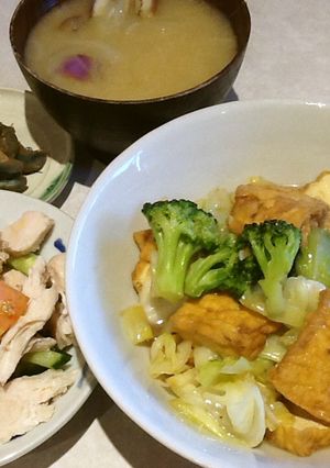厚揚げとキャベツとブロッコリーのうま煮-レシピのメイン写真
